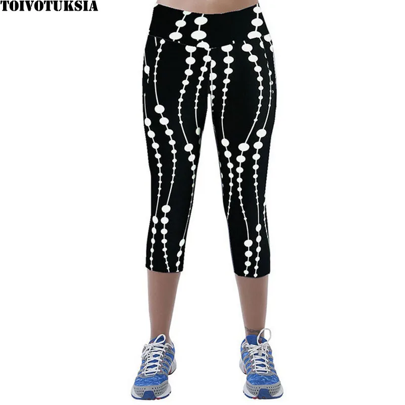 TOIVOTUKSIA Legging Women Print Summer Style Black Pants Capris Women Leggins Female Pants Thin and Soft Mid Calf Legging TOIVOTUKSIA Legging Women Print Summer Style Black Pants Capris Women Leggins Female Pants Thin and Soft Mid Calf Legging
