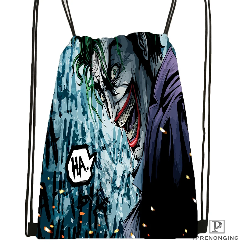 Custom The Joker Batman Drawstring Backpack Bag Cute Daypack Kids Satchel Black Back 31x40cm 180531 04