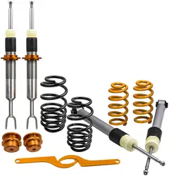 Coilover весне комплект для Audi A4 S4 8E 8 H QB6 B6 все модели 00-07 1,8 т 1.9TDi пружинная подвеска Struts газовые Давление