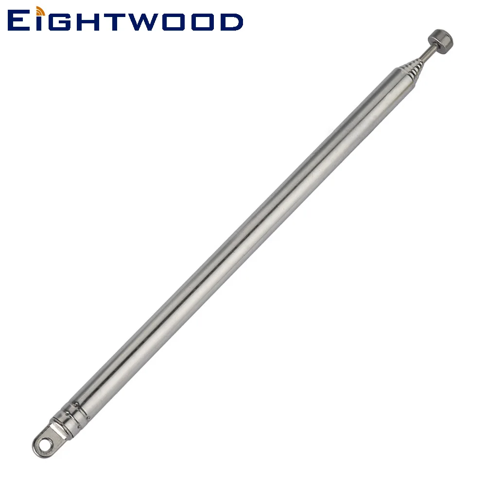 

Eightwood Universal DAB DAB+ AM FM TV Antenna 6 Section Telescopic Aerial for Home Audio Radio Stereo Receiver