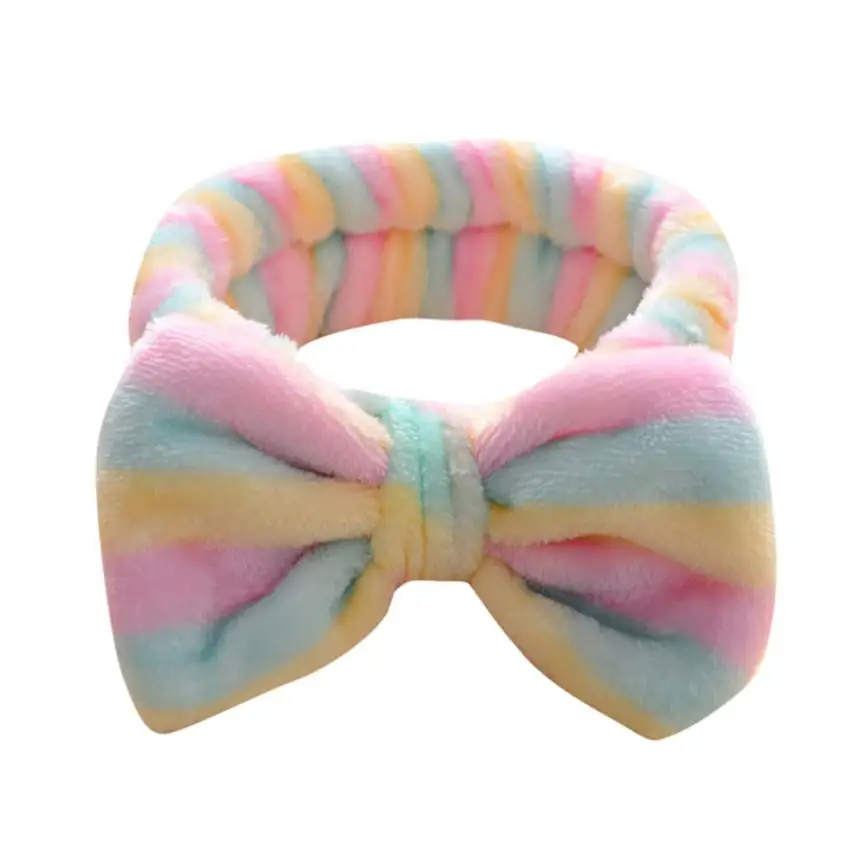 

Cute Women Girl Bow Knot Soft Hairband Head Wrap Bath Spa Face Headband MAR6