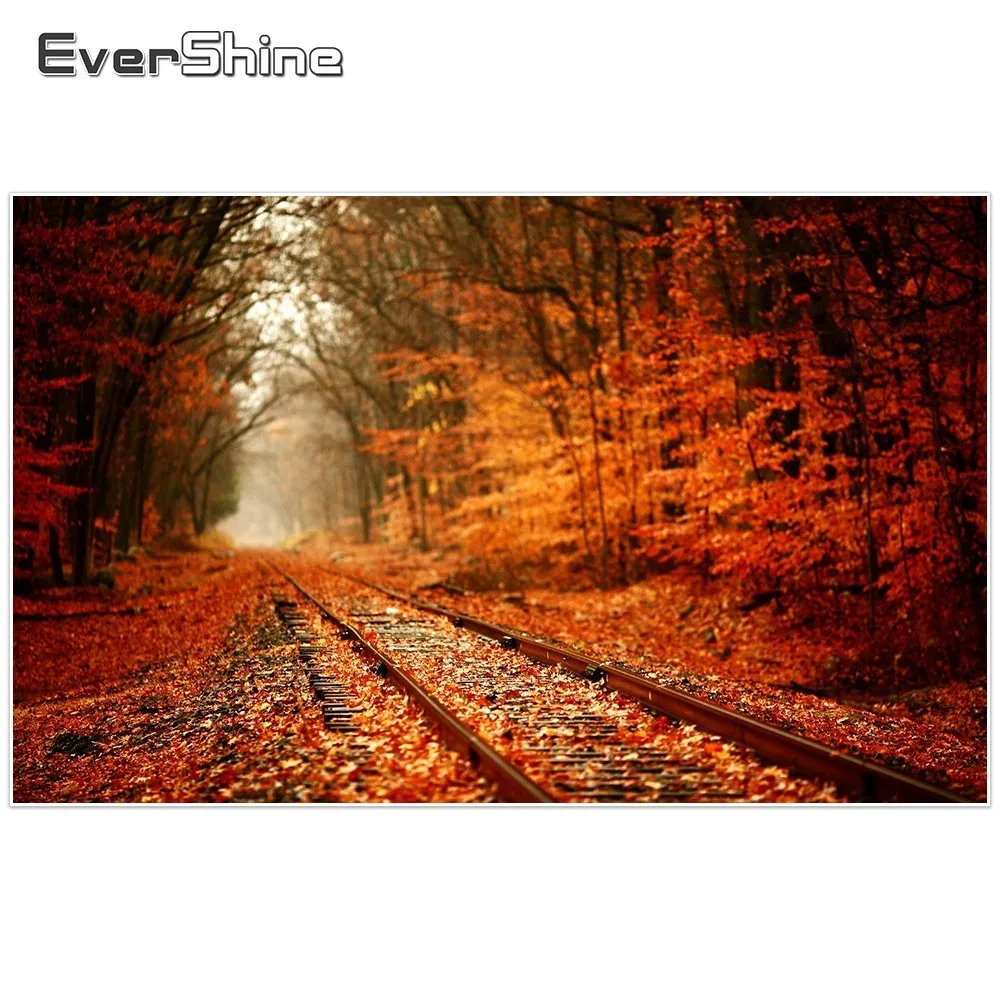 

EverShine 5D DIY Diamond Painting New Arrivals Scenery Pictures Of Rhinestones Full Round Diamond Embroidery Autumn Wall Decor