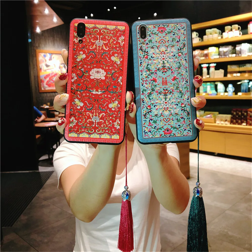 

Retro Tassel Flower Soft Silicone Phone Case For OPPO R9 R9s R11 R11s F3 Plus R15 Pro R17 A5 A83 A3 A79 A73 F5 F1s Cover Fundas