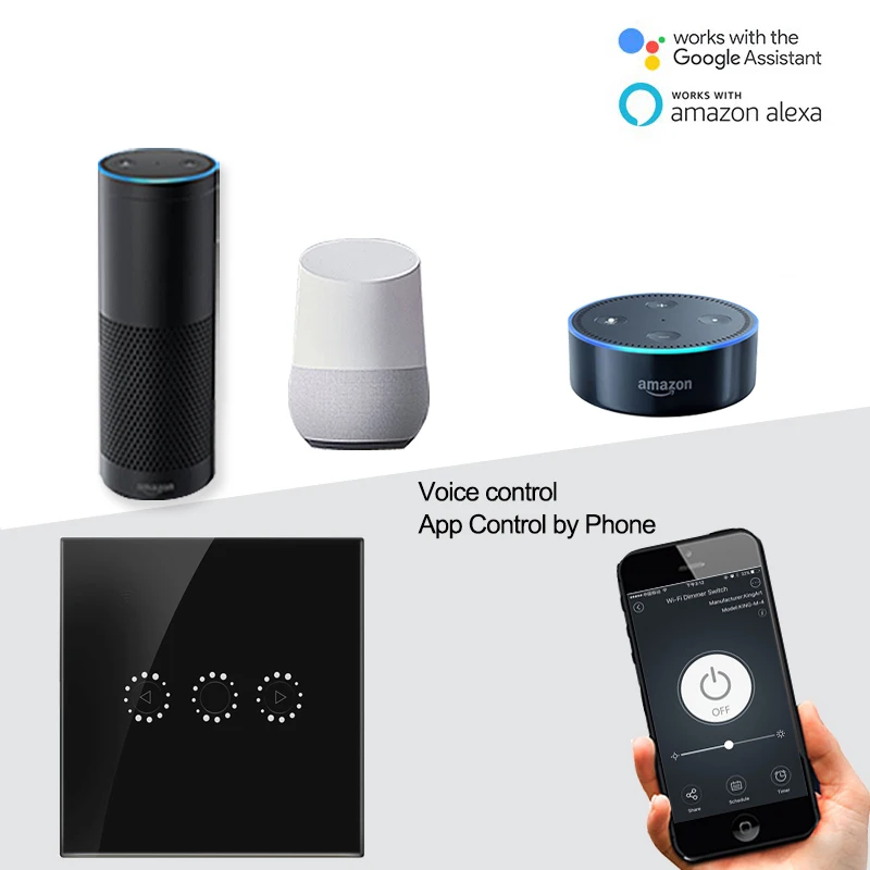 Voice control by alexa google home