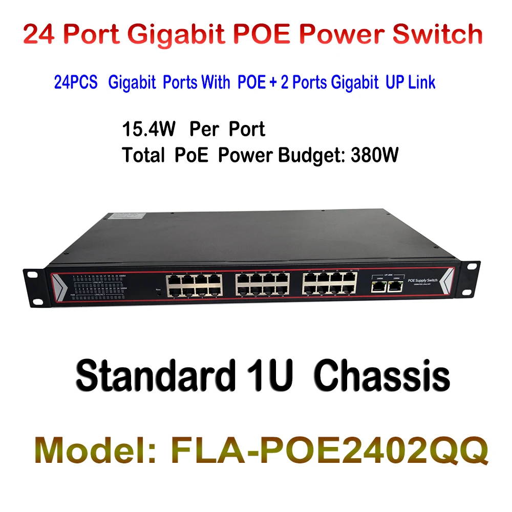 24 порта Poe коммутатор + 2 Gigabit Fast Ethernet сети IP камеры питание PoE адаптер для