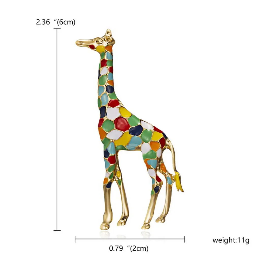 Прекрасный мультфильм жираф Броши для женщин Милая брошь булавка в виде животного модные украшения подарок детям изысканные броши