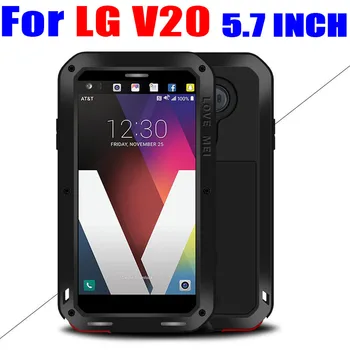 

For LG V20 5.7 INCH Original LOVE MEI Aluminum Metal + Gorilla Glass Shock Drop Waterproof case for LG V20 LV22