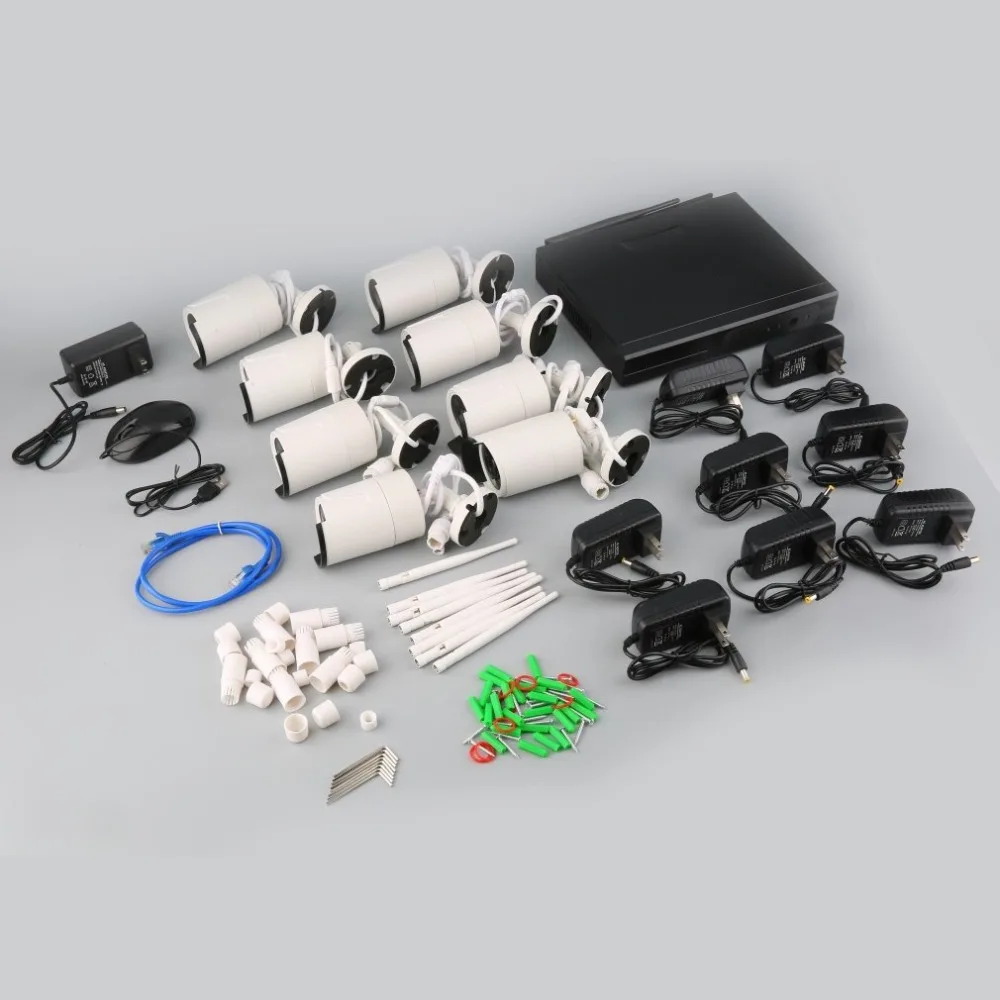 

2.4G 8ch HD Home WiFi Wireless Security Camera System DVR Kit 1080P CCTV WIFI Outdoor Full HD NVR Surveillance Kit