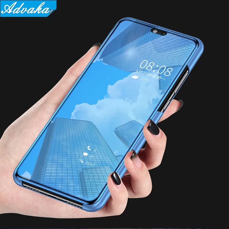 

Advaka Clear View Mirror Case For Samsung Galaxy J3 J4 J6 J7 2018 For Samsung S8 S8P S9 S9 Plus Note8 Note9 Leather Flip case