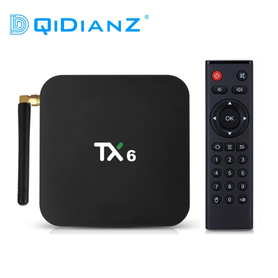 ТВ-бокс Tanix TX6 Smart Android 9,0 4G 32G Allwinner H6 quad core 2,4G+ 5G Dual Wifi BT4.1 телеприставка 4 K HD H.265 медиаплеер