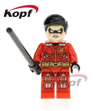 50 шт. PG316 Супер Герои Робин фигурки Харли Квинн Дик Грейсон Пингвин набор кирпичей модель строительные блоки детские игрушки подарок