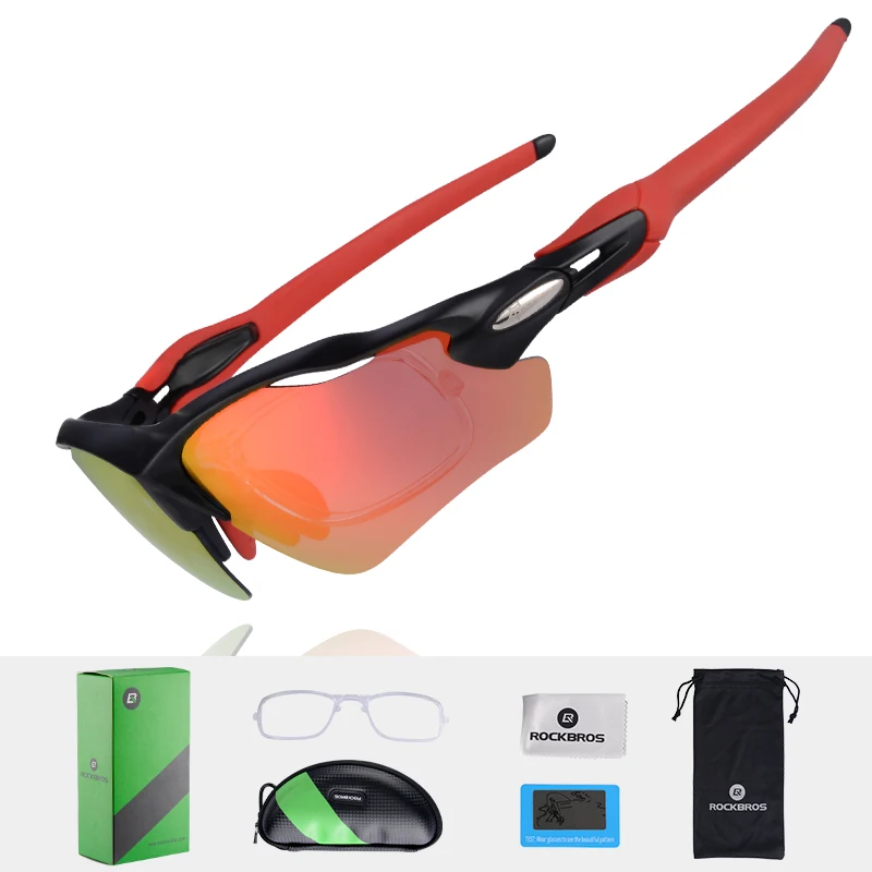 ROCKBROS многослойное покрытие поляризованные HikingGlasses VU400 защита спорта на открытом воздухе Clmb очки ультралегкие Солнцезащитные очки Велоспорт - Цвет: Красный