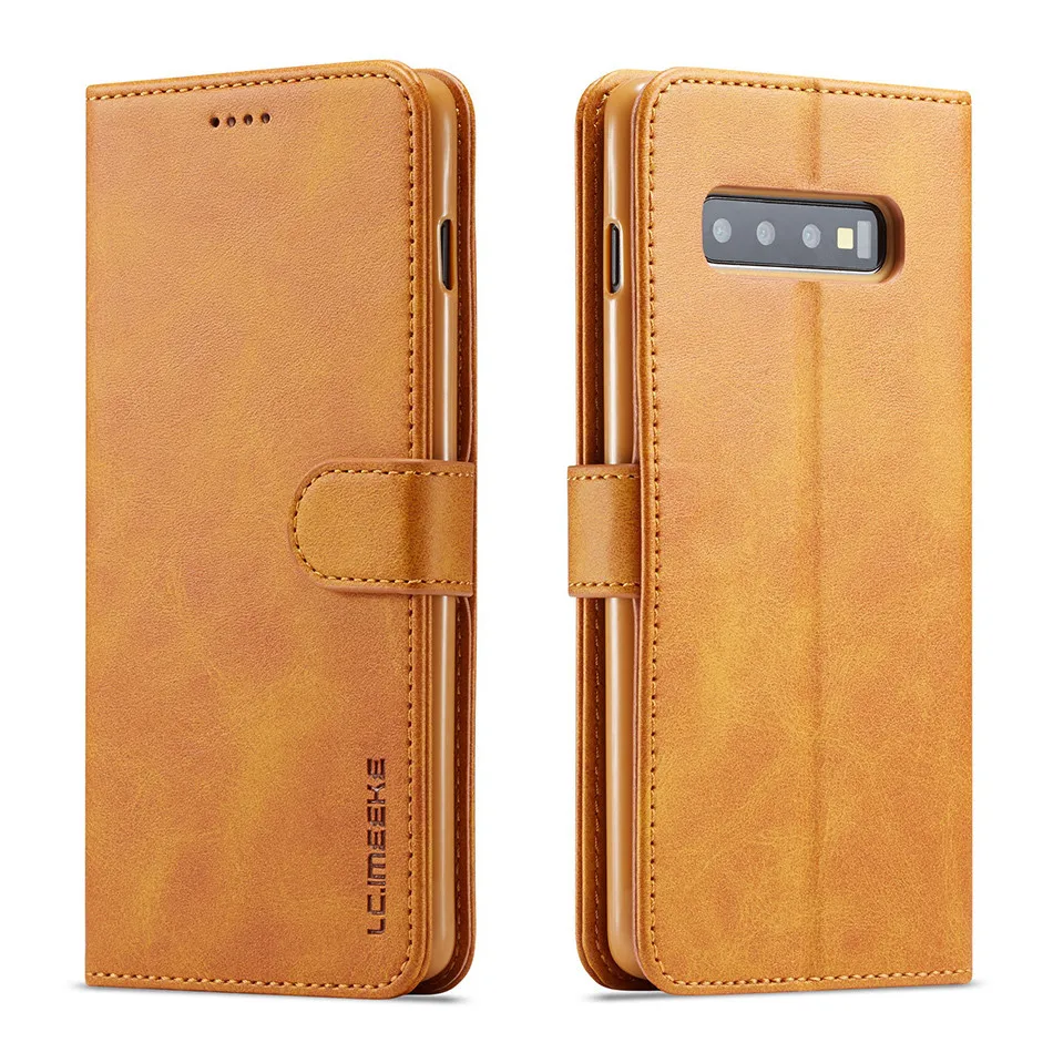 Для samsung S10 Чехол кожаный Винтажный чехол для телефона s на samsung Galaxy S10 Plus чехол s Флип Чехол-бумажник для Hoesje samsung S10e чехол