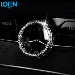 1 шт автомобилей стильные часы декоративная рамка кольцо серебро цинковый сплав, Стразы Круглый/квадратный автомобильные отличительные