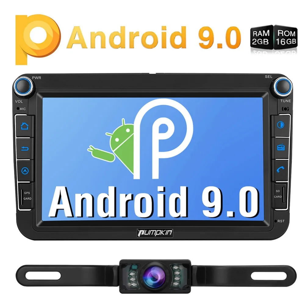 

Pumpkin2 Din 8''Android 9.0 GPS 2GB RAM Car Stereo Audio NO DVD Player For Volkswagen/Skoda/Golf/Polo Wifi DAB+FM Radio Headunit