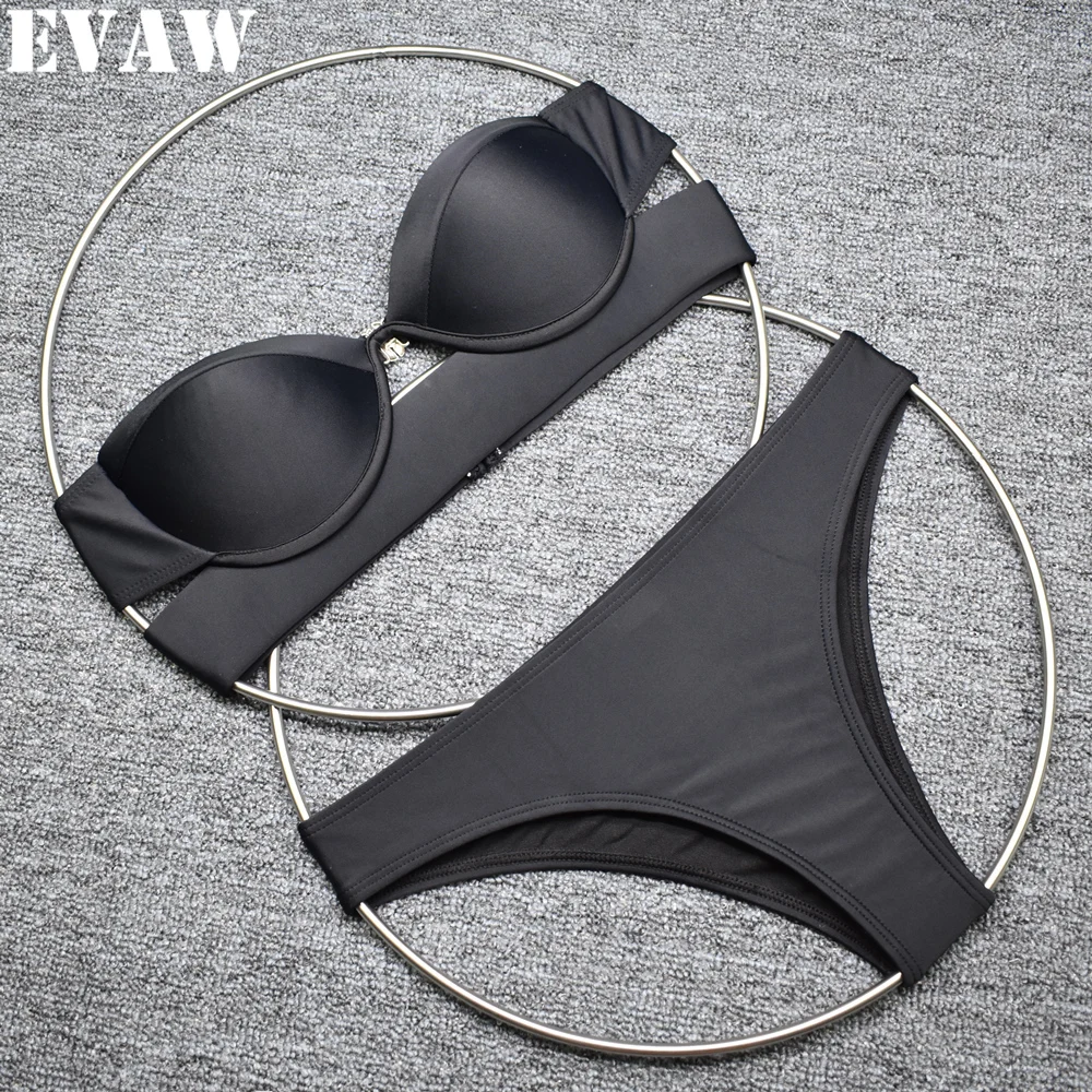 Evaw 2019 Mujer на косточках без бретелек сексуальный комплект бикини пуш-ап купальник