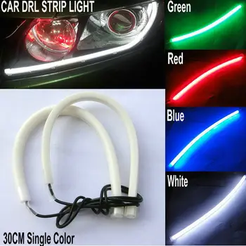 

2x 30CM Soft Guide Car Motor LED Strip Light DRL Running Driving LED Strip Lamp