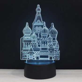 

Luxury Opulent Palace LED 3D NightLight Acrylic Night Lamp Light Luminary With Touch And Remote Lamps Lights Kids Decoration GiC