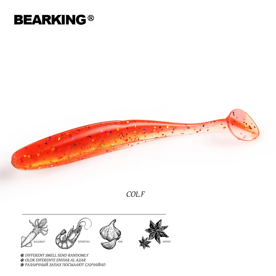 

2019 BEARKING Easy Shiner 100mm 5g 7pcs/bag Fishing Lures soft lure Artificial Bait Predator Tackle JERKBAIT for pike and bass
