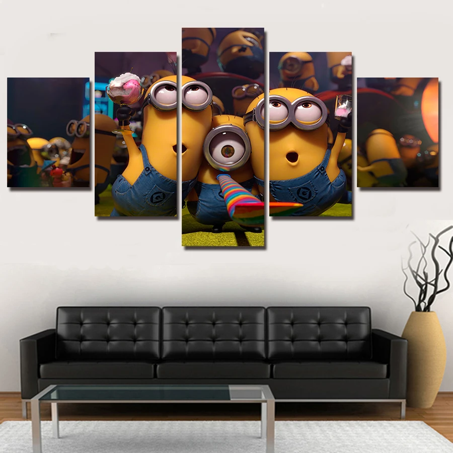 2016 Sale New Oil Painting 5 Panel Modern Little P...