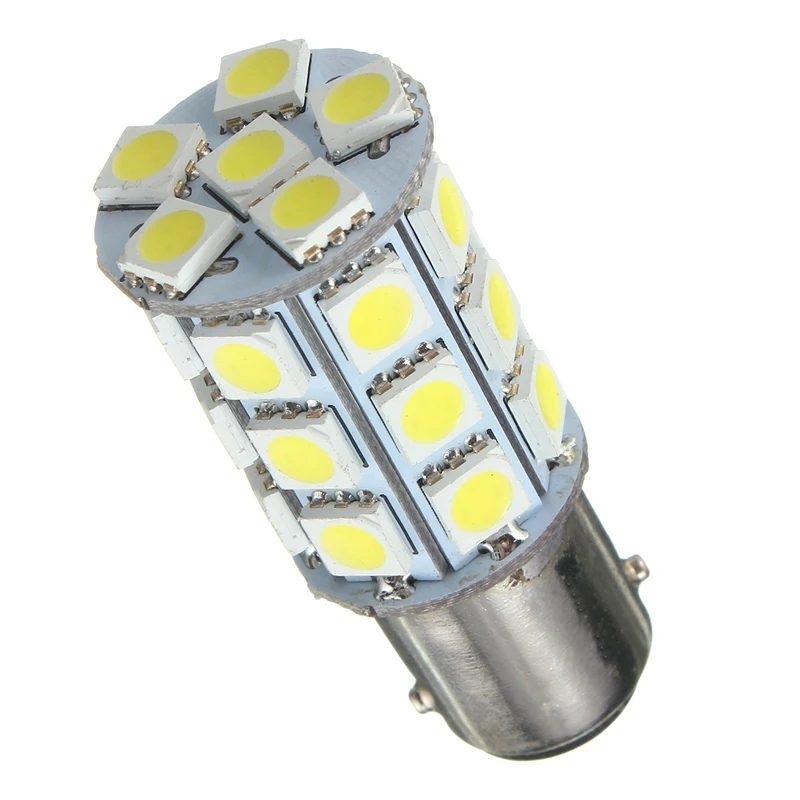 

DC12V Corn Bulb Lamp BA15D/1157 5050 SMD 4W 324LM 27 Auto LED Tail Anchor Reverse Light Corn Bulb Pure White 6000K