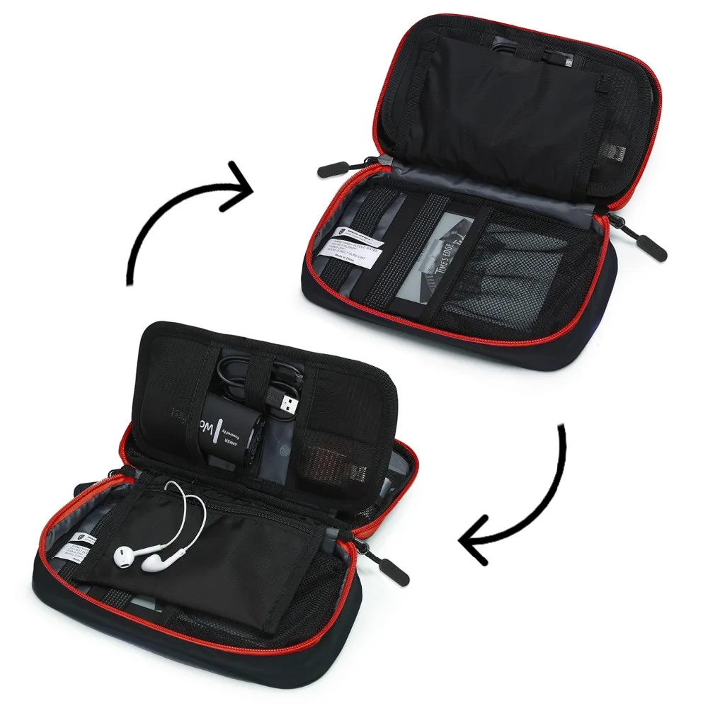 BAGSMART Electronic Organizers Portable Accessories Bag Waterproof Travel Bags For Phone Data Line SD Card USB Cable Earphone
