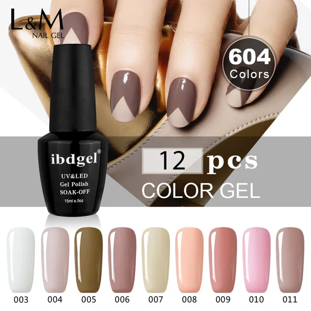 Hot Sale Summer Colors 12 Pcs Kits Uv Gel Nail Designs Soak Off 15ml