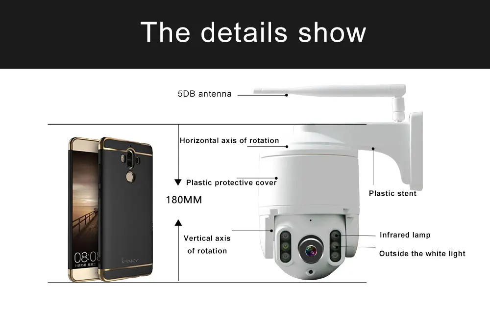 Outdoor Camera 1080P WiFi Security IP Camera smart waterproof PTZ 360 Panoramic Security Speed Dome camera smart ip