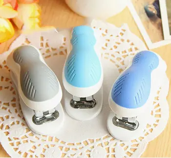 

1pcs mini stapler cartoon office school supplies staionery paper clip Binding Binder