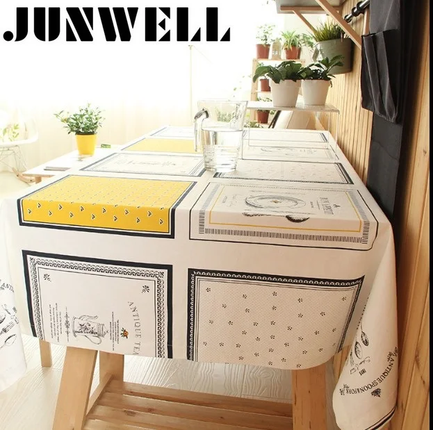 

2016 New arrival Cotton Linen Printing Tablecloth European style popular sale table topper dustproof