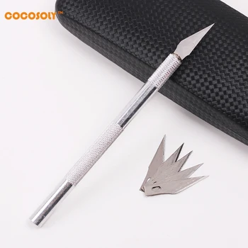 

Metal Scalpel Knife Tools Kit Cutter Engraving Craft knives + 5pcs Blades Mobile Phone PCB DIY Repair Hand Tool