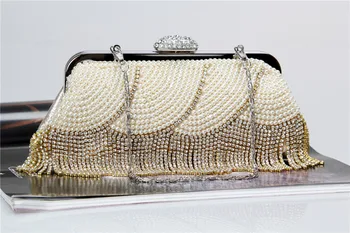 

Evening Bag Wedding Wallet Glitter Hasp Beaded Purses Rhinestones Crystal Clutch Handbag Mini Party Club Bag 7734-2