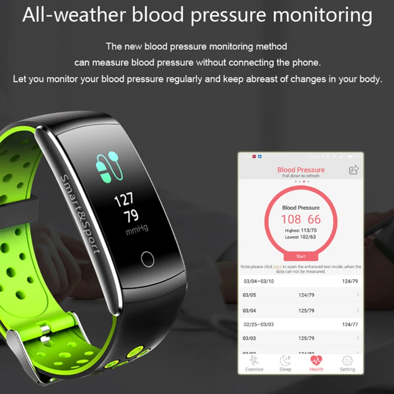 Q8S спортивные Смарт часы reloj cardio кровяное давление кислород пульсометр цветной