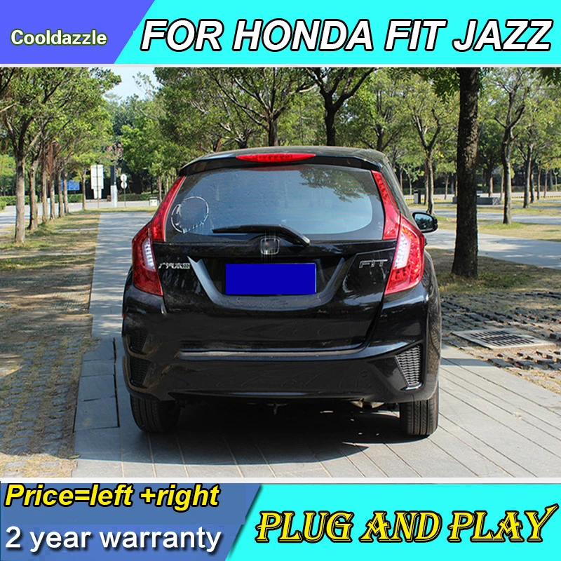 Для HONDA FIT JAZZ задние фонари зад лампа задние фонари год красный, белый Цвет Парковка лампы поворота сигнал заднего хода