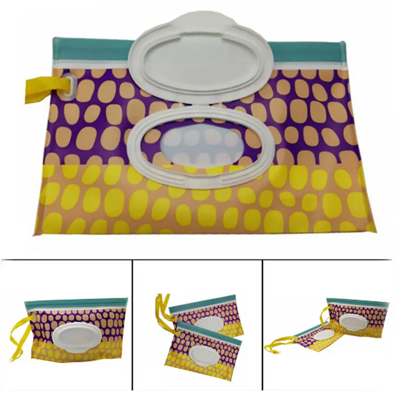 Baby Wet Wipes Bag Travel Portable Wet Wipes Cover Container For Wet Wipes Baby Skin Care Travel Wipes Bag Reusable