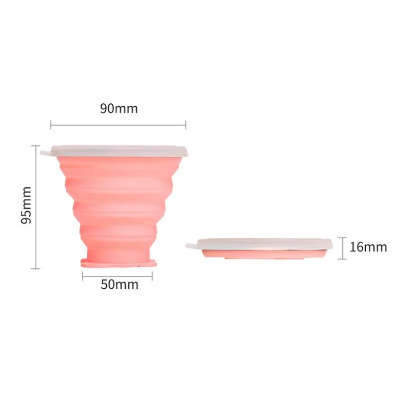 1 шт Выдвижная чашка для офисных видов спорта многоразовая силиконовая складная чашка Vogue полезный гаджет для Путешествий многофункциональные прочные аксессуары