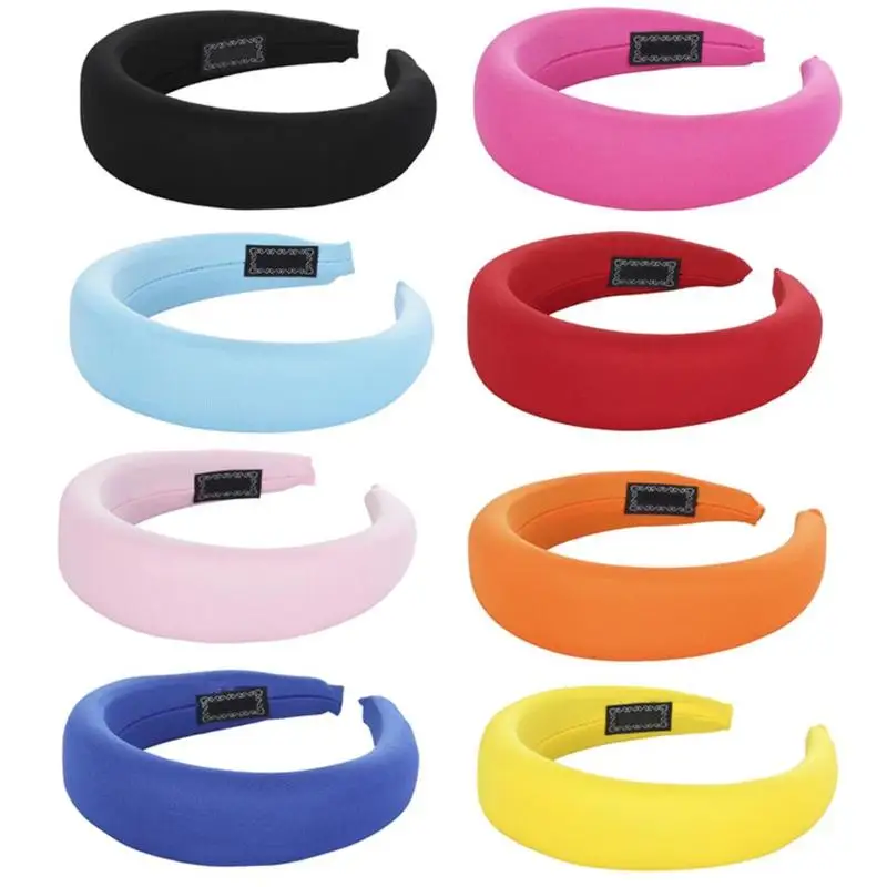 

Simple Sponge Ring Candy Color Velvet Headband Net Red Milk Silk Buckle Solid Color Plastic Handmade Jewelry Hair Accessories