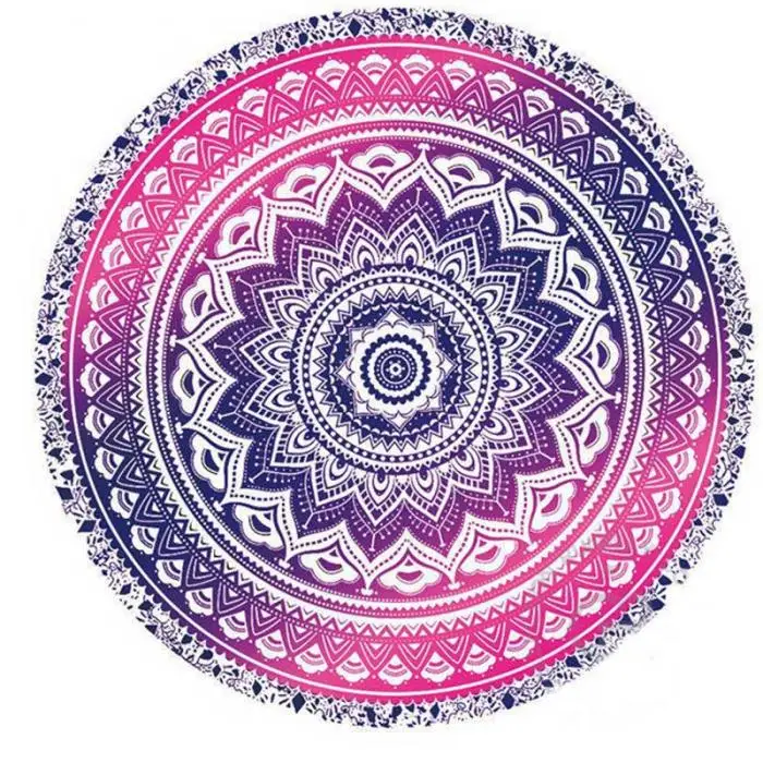 Mandala Round Tapestry Summer Beach Picnic Throw Rug Blanket Bohemia Mats LBShipping