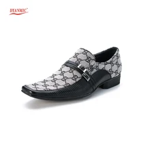 New Men Slip-on Buckle Dress Fromal Office Loafer Shoes Male Oxfords DYANMIC Handmade Business Shoes Sapatos Masculino