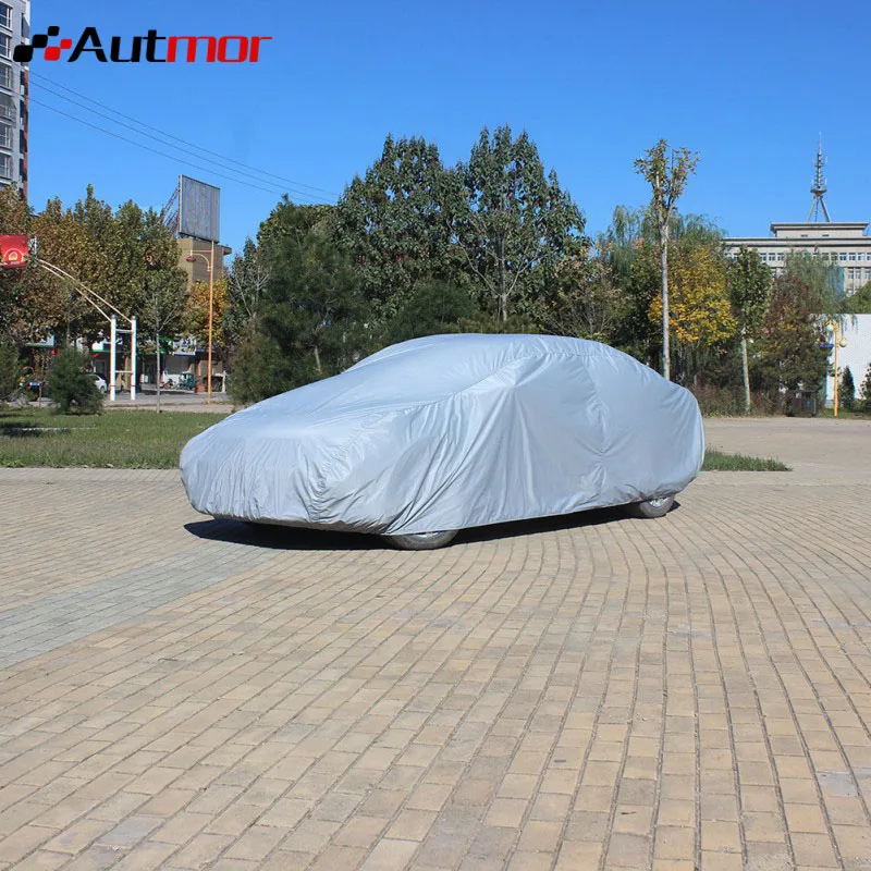 

AUTMOR Car PEVA Covers Size S/M/L/XL/XXL Indoor Outdoor Full Grey Car Cover Sun Snow Dust Rain Resistant Protection
