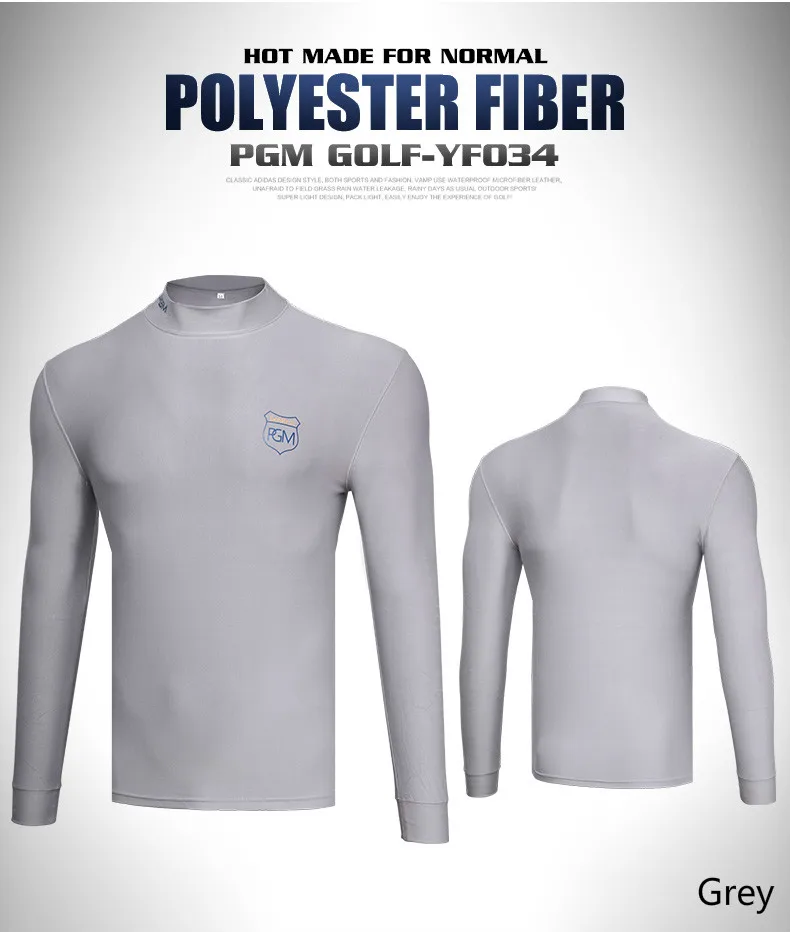 PGM Golf primer Рубашка мужская футболка с длинными рукавами бархатные колготки Весенняя Спортивная одежда для мужчин 3 цвета черный, белый, серый Размер s-xxl