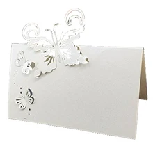 50 шт. бабочка бумага место держатель для карт имя карточный стол номер для свадьбы события Вечерние