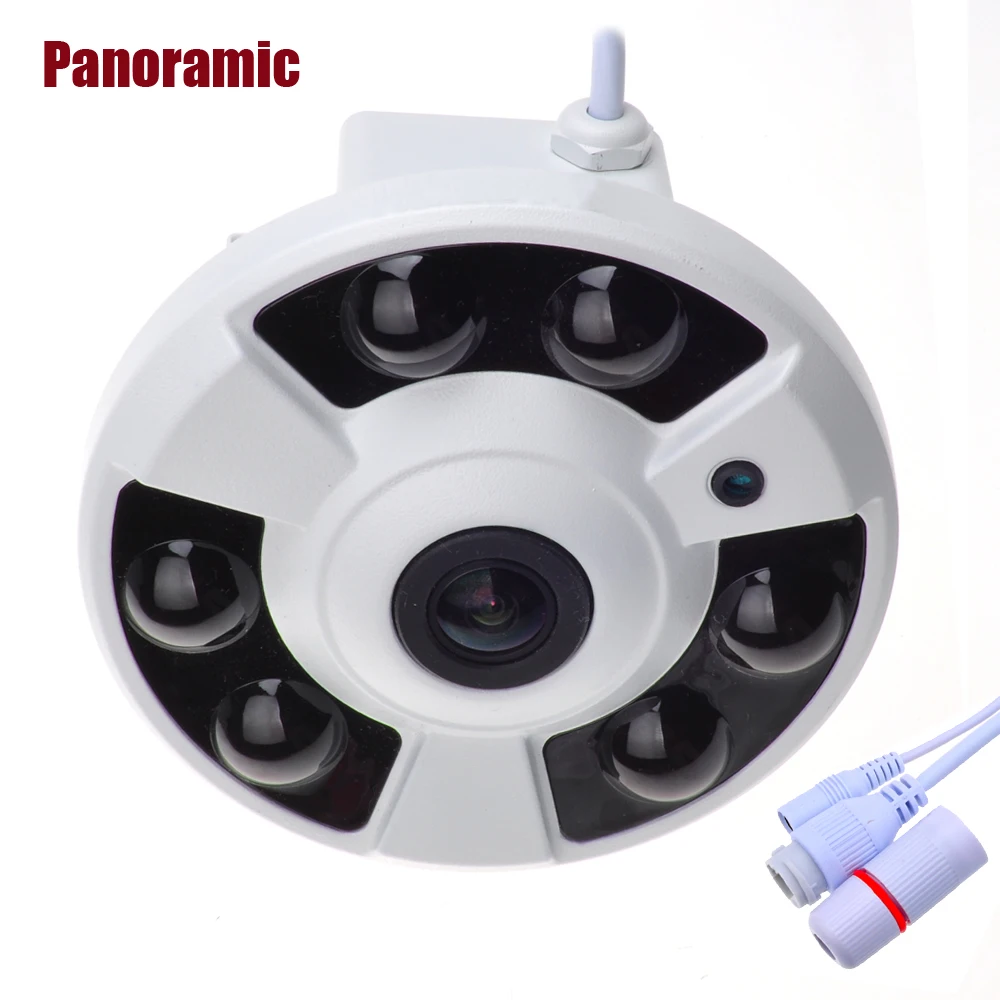 Panoramic IP Camera 720P 960P 1080P Optional Wide Angle FishEye 5MP 1.7MM Lens Camera CCTV Indoor ONVIF 6 ARRAY IR LED camera : image Panoramic IP Camera 720P 960P 1080P Optional Wide Angle FishEye 5MP 1.7MM Lens Camera CCTV Indoor ONVIF 6 ARRAY IR LED camera