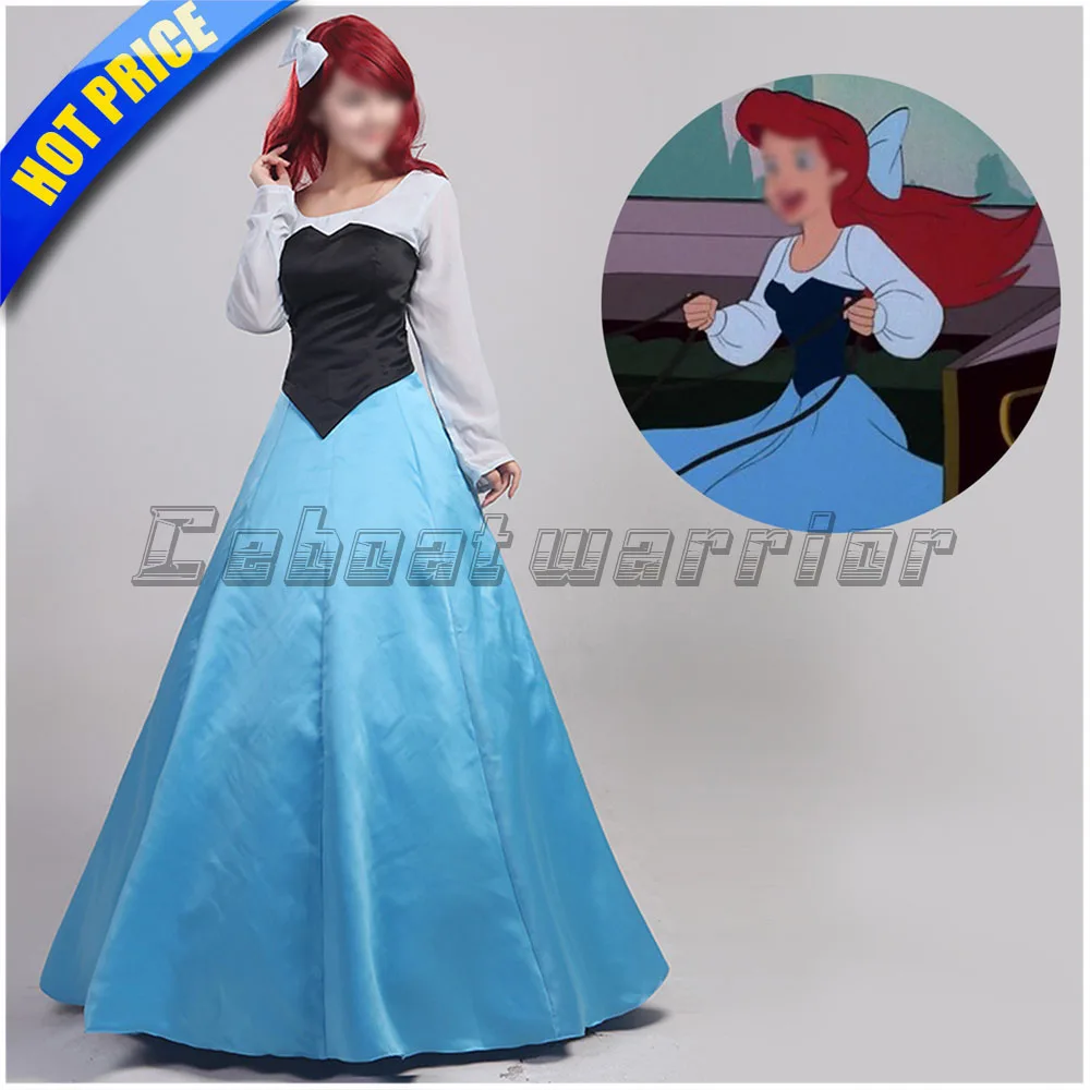 Die Kleine Meerjungfrau Ariel Kleid Prinzessin Kostum Cosplay Erwachsene Kleid Blueparty Puff Armeln Nach Mass Mermaid Cosplay Princess Ariel Dressariel Dress Aliexpress