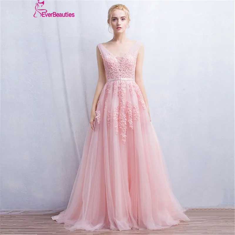 vestidos-de-festa-evening-dress-robe-de-soiree-v-neck-with-lace-appliques-long-tulle-party-evening-dresses-2020-pink-navy-blue