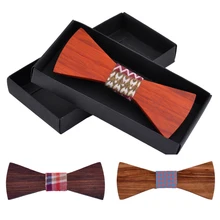 Модные Для мужчин деревянный галстук-бабочка аксессуар бабочка Бизнес Свадебная вечеринка ручной работы деревянный лук Галстуки для Для мужчин Для женщин бабочки галстуки