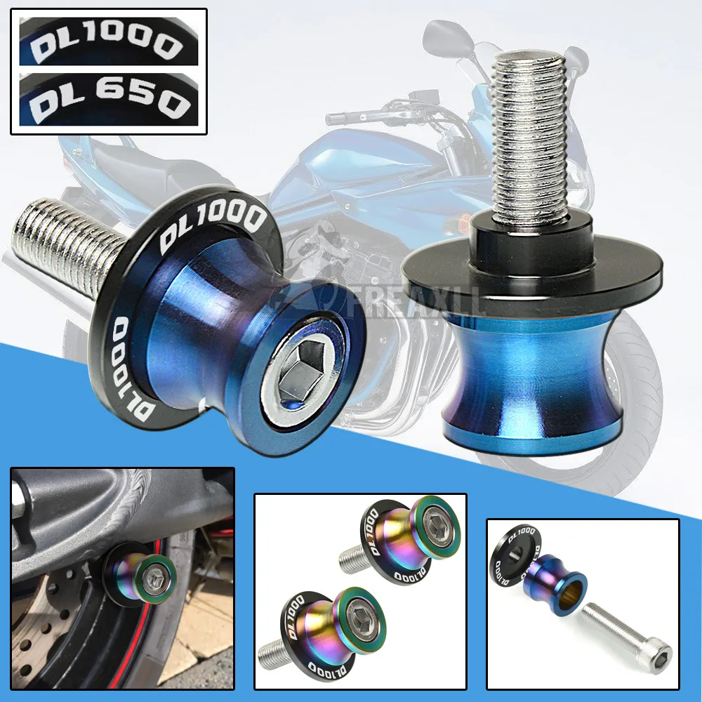 

For Suzuki DL650 V Strom 2004-2013 DL1000 V strom 2002-2014 Swingarm Spools Slider Stands Screws Swingarm Cover Motorcycles