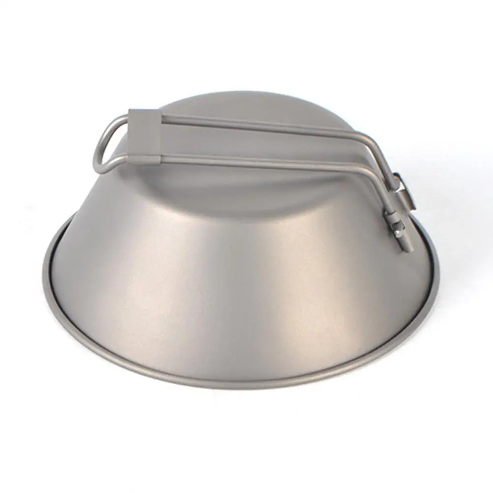 Outdoor Titanium Folding Bowl Tableware Titanium Rice Bowl Anti-scalding Portable Folding Pure Titanium Bowl Camping Bowl 350ml