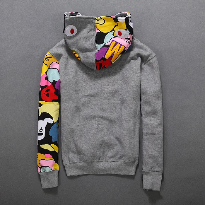 Amland Bape Hoodie Camouflage Autumn and Winter AAPE tracksuits coat Cotton  Sweatshirts Fleece Jacket Bape Shark Hoody - AliExpress