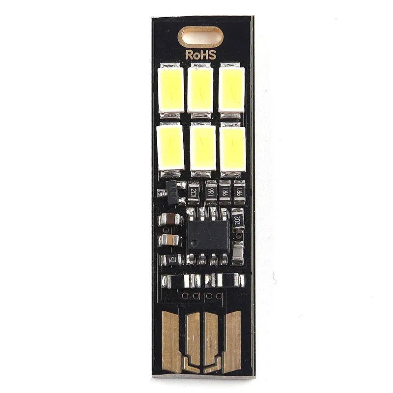 

5 pcs/lot Portable Mini USB Power Night Light 6 LED Lamp 1W 5V Touch Dimmer Warm/pure white Light for Power Bank Computer Laptop
